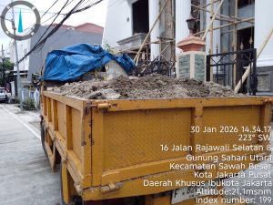 buang sampah proyek konstruksi Jakarta